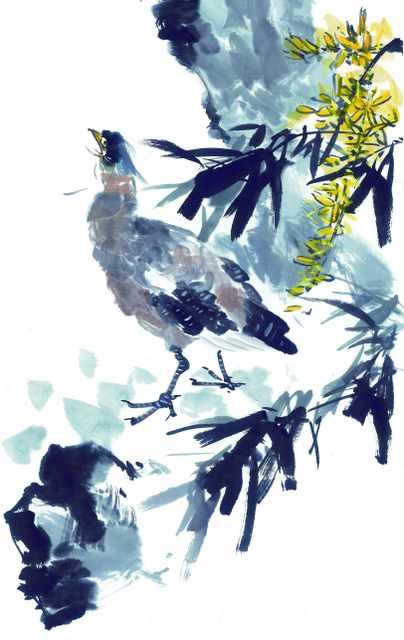 chinese master paintings birds floral c art b0232 A4 Photo Print
