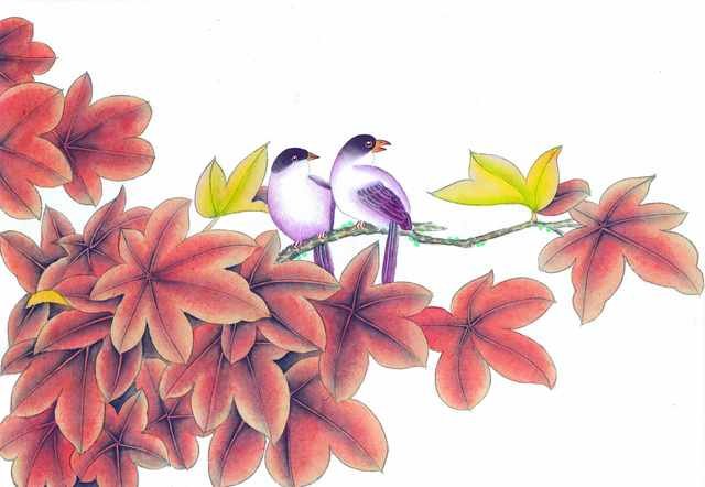 chinese master paintings birds floral c art b0235 A4 Photo Print