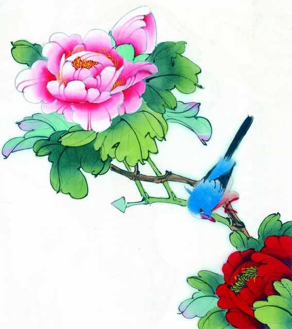 chinese master paintings birds floral c art b0236 A4 Photo Print