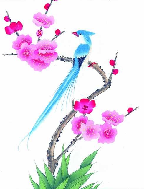 chinese master paintings birds floral c art b0240 A4 Photo Print