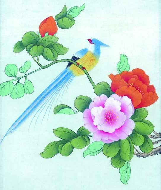chinese master paintings birds floral c art b0250 A4 Photo Print