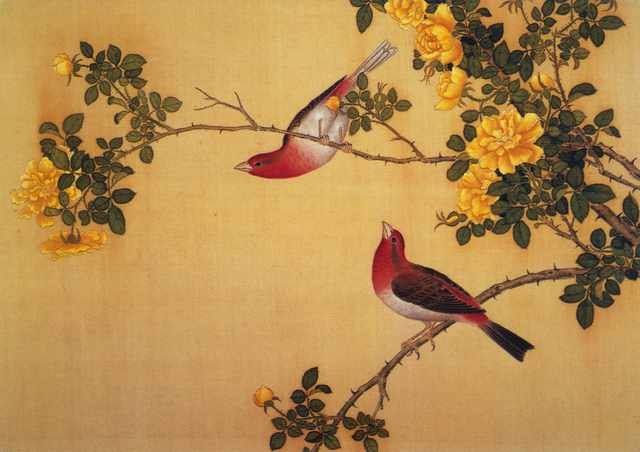 chinese master paintings birds floral c art b03 A4 Photo Print