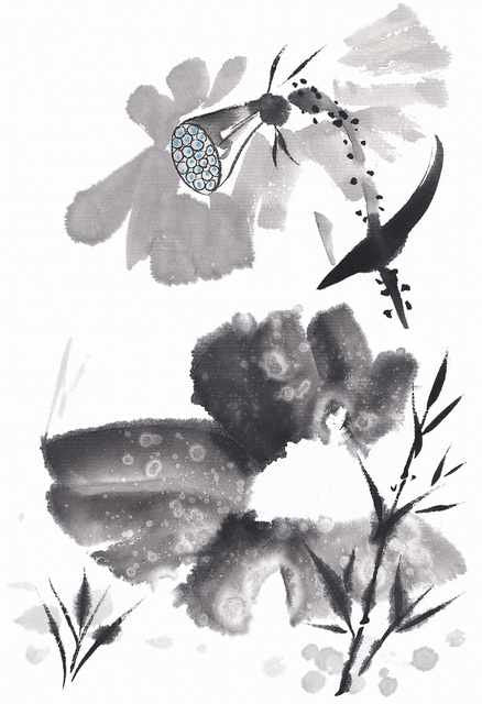 chinese master paintings birds floral c art b0305 A4 Photo Print
