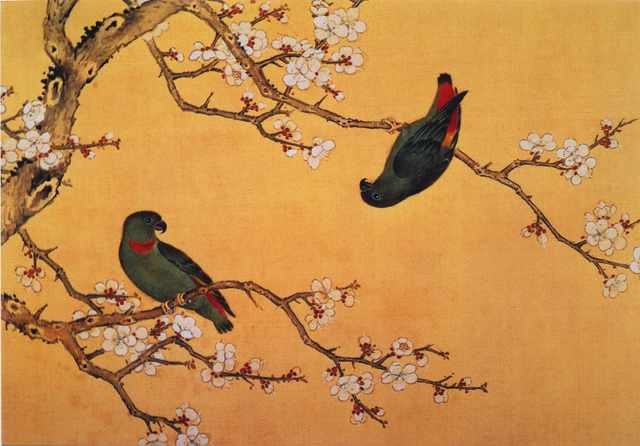 chinese master paintings birds floral c art b04 A4 Photo Print