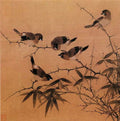 chinese master paintings birds floral c art b057 A4 Photo Print