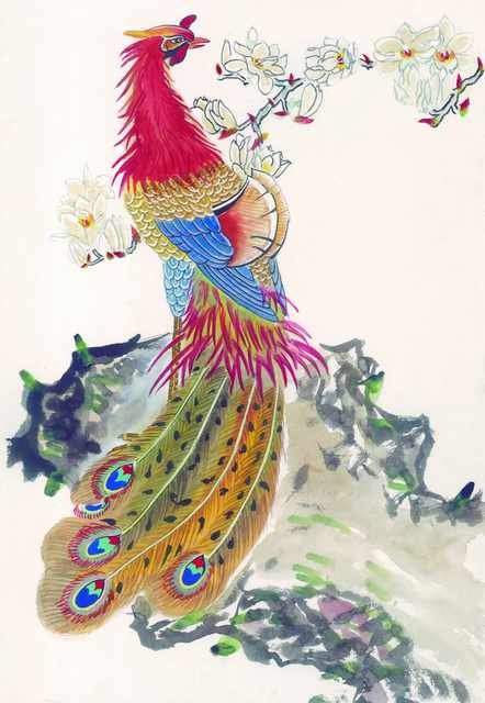 chinese master paintings birds floral c art b082 A4 Photo Print