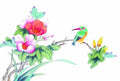 chinese master paintings birds floral c art b085 A4 Photo Print