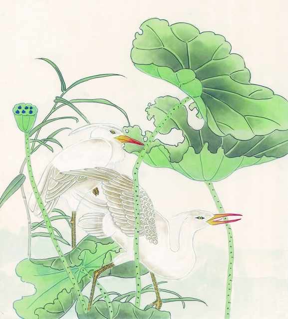 chinese master paintings birds floral c art b086 A4 Photo Print