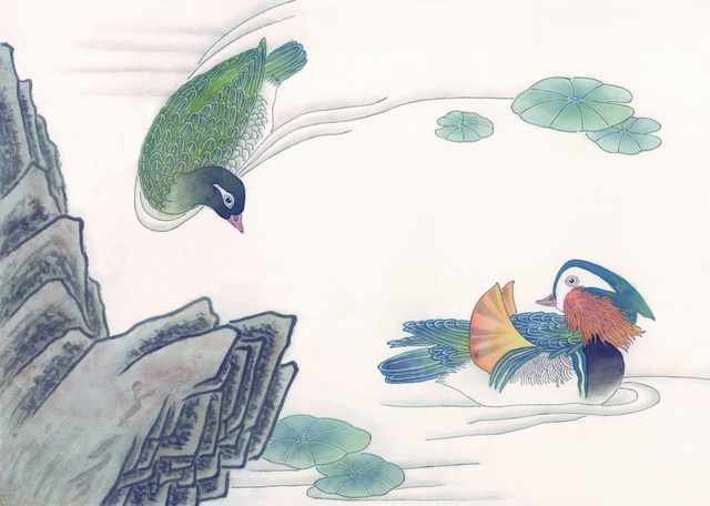 chinese master paintings birds floral c art b095 A4 Photo Print