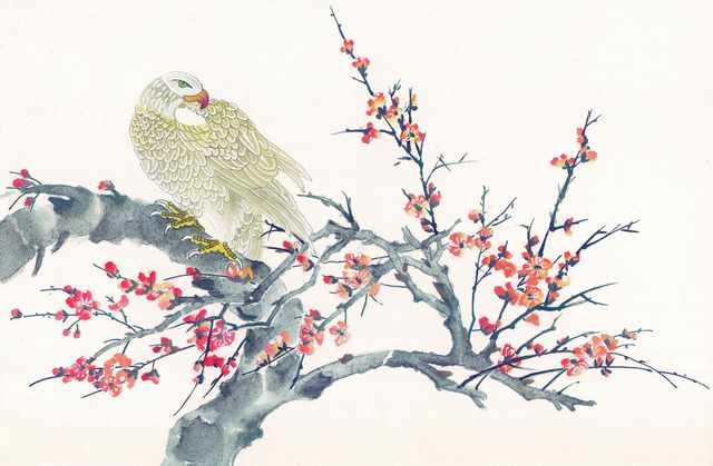chinese master paintings birds floral c art b099 A4 Photo Print
