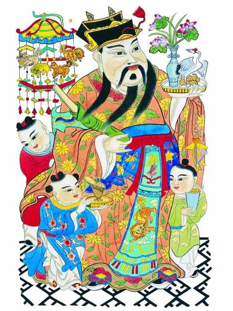 chinese master paintings god C Art G069 A4 Photo Print