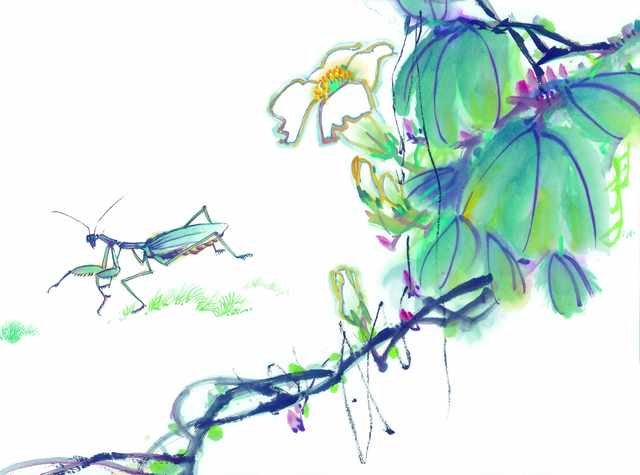 chinese master paintings insects c art i019 A4 Photo Print