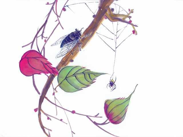 chinese master paintings insects c art i021 A4 Photo Print