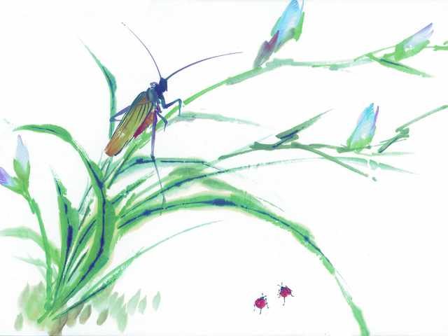 chinese master paintings insects c art i026 A4 Photo Print