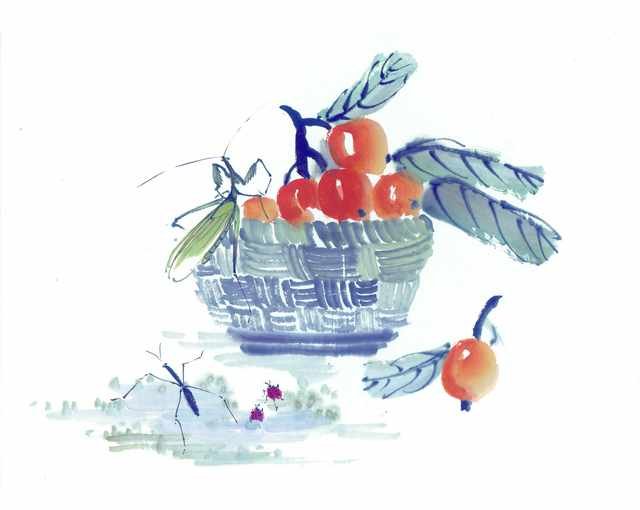 chinese master paintings insects c art i037 A4 Photo Print