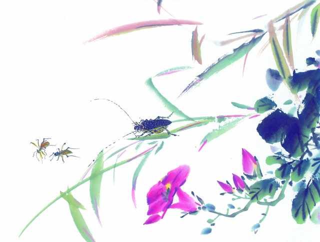 chinese master paintings insects c art i043 A4 Photo Print