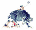 chinese master paintings kids c art k01 A4 Photo Print