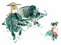 chinese master paintings kids c art k012 A4 Photo Print