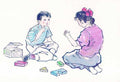 chinese master paintings kids c art k023 A4 Photo Print