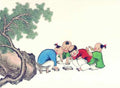 chinese master paintings kids c art k028 A4 Photo Print