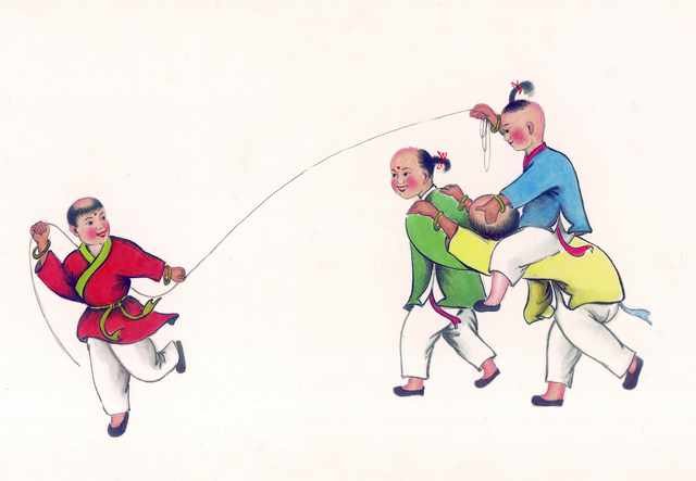 chinese master paintings kids c art k033 A4 Photo Print