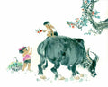 chinese master paintings kids c art k035 A4 Photo Print