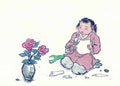 chinese master paintings kids c art k037 A4 Photo Print