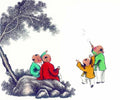 chinese master paintings kids c art k039 A4 Photo Print