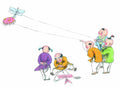 chinese master paintings kids c art k04 A4 Photo Print