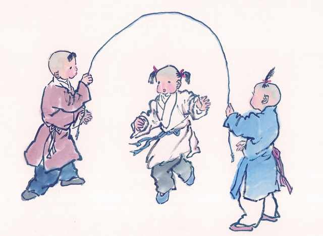 chinese master paintings kids c art k046 A4 Photo Print