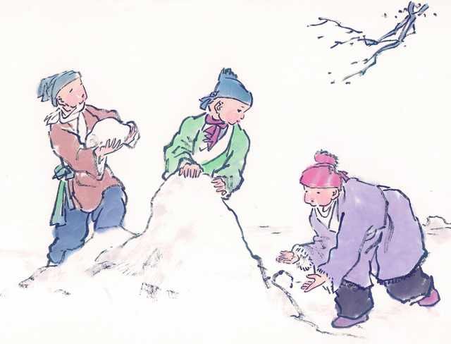 chinese master paintings kids c art k054 A4 Photo Print