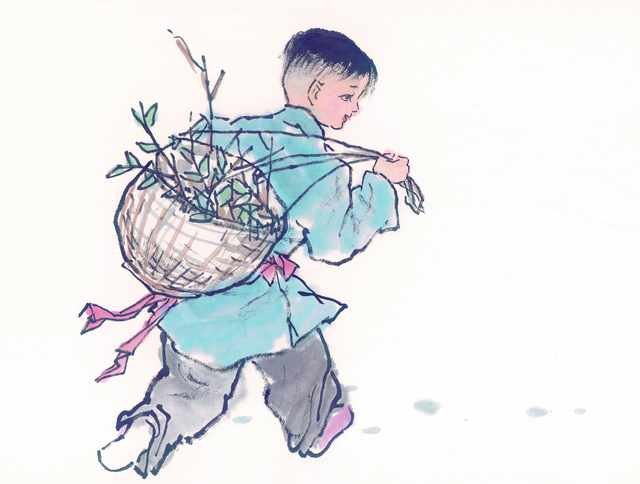 chinese master paintings kids c art k057 A4 Photo Print