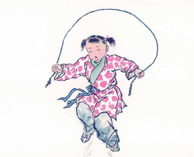chinese master paintings kids c art k063 A4 Photo Print