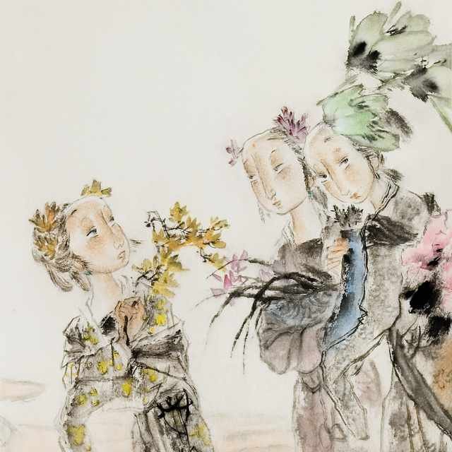 chinese master paintings people c art p071 A4 Photo Print