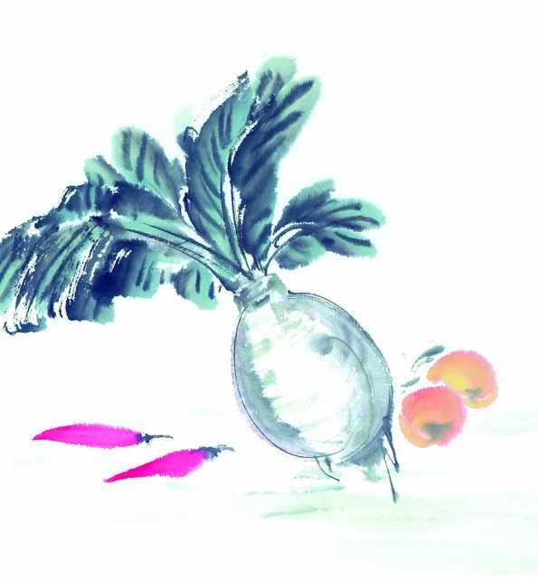 chinese master paintings vegetable fruits c art v033 A4 Photo Print
