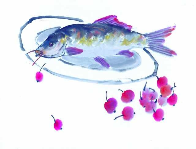 chinese master paintings vegetable fruits c art v040 A4 Photo Print