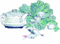 chinese master paintings vegetable fruits c art v048 A4 Photo Print