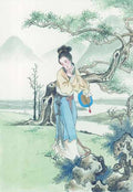 chinese master paintings women lady c art l0100 A4 Photo Print