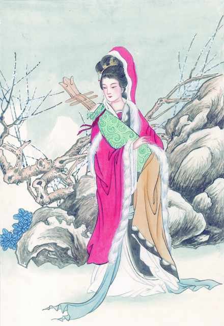 chinese master paintings women lady c art l0106 A4 Photo Print