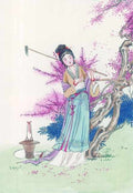 chinese master paintings women lady c art l0108 A4 Photo Print