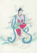 chinese master paintings women lady c art l0113 A4 Photo Print