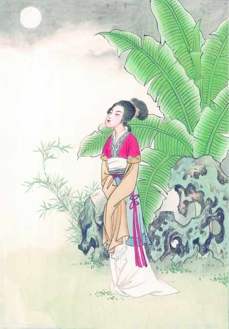 chinese master paintings women lady c art l0115 A4 Photo Print