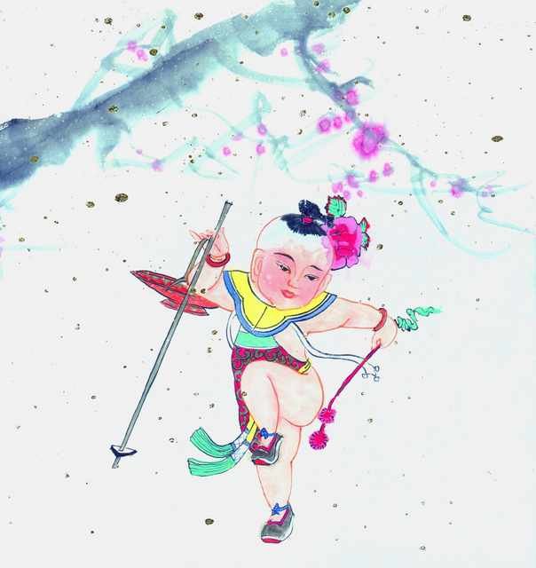chinese master paintings women lady c art l0130 A4 Photo Print