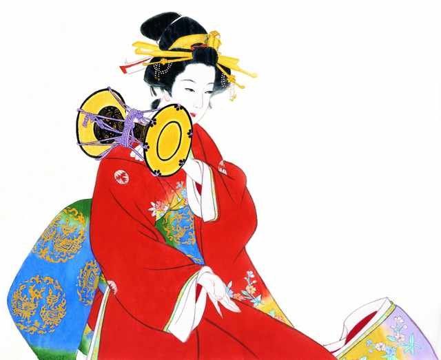 chinese master paintings women lady c art l0131 A4 Photo Print