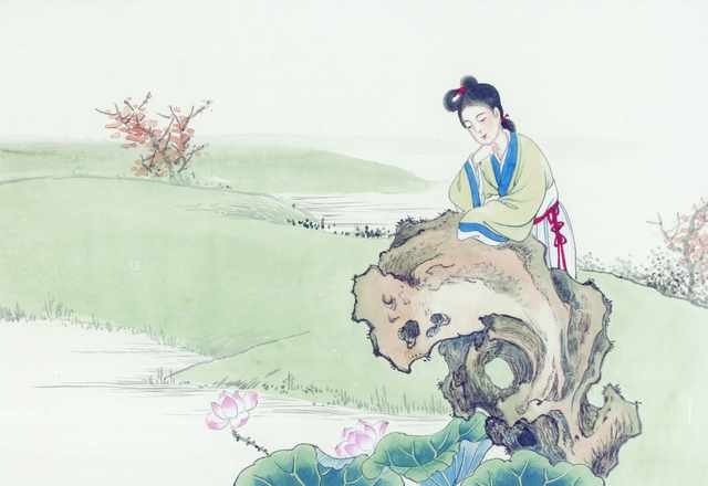 chinese master paintings women lady c art l0150 A4 Photo Print