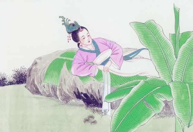 chinese master paintings women lady c art l0151 A4 Photo Print