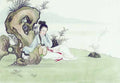 chinese master paintings women lady c art l0152 A4 Photo Print