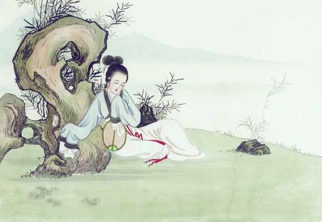 chinese master paintings women lady c art l0152 A4 Photo Print