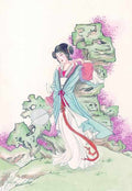 chinese master paintings women lady c art l0166 A4 Photo Print