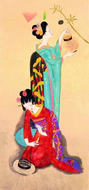 chinese master paintings women lady c art l040 A4 Photo Print